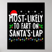 Poster Most Likely To Fart On Santa's Lap Family Matching (Devant)