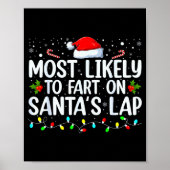 Poster Most Likely To Fart On Santa's Lap Family Matching (Devant)