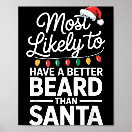 Poster Most Likely To Have A Better Beard Than Santa Funn (Devant)