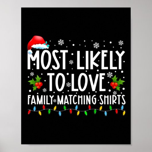 Poster Most Likely To Love Family Matching S Christmas Fu (Devant)