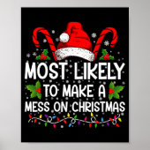 Poster Most Likely To Make A Mess On Christmas (Devant)