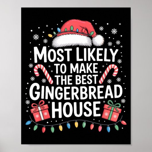 Poster Most Likely To Make The Gingerbread House Christma (Devant)