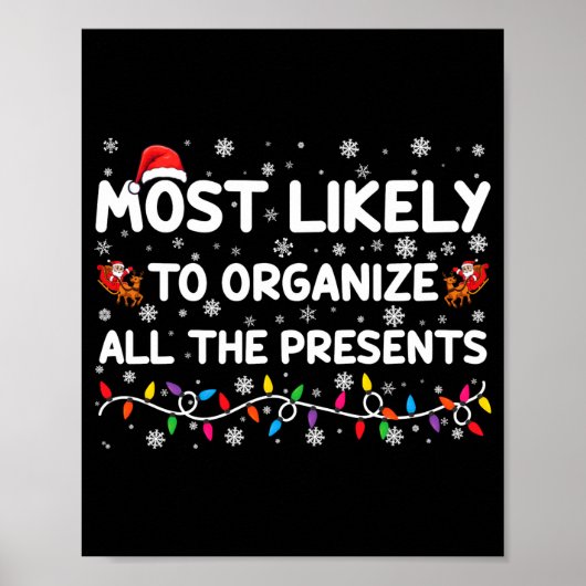 Poster Most Likely To Organize All The Xmas Baby  (Devant)