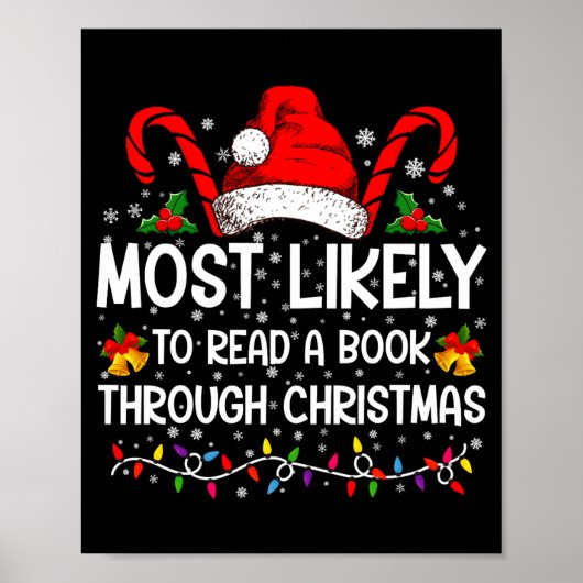 Poster Most Likely To Read A Book Through Christmas  (Devant)