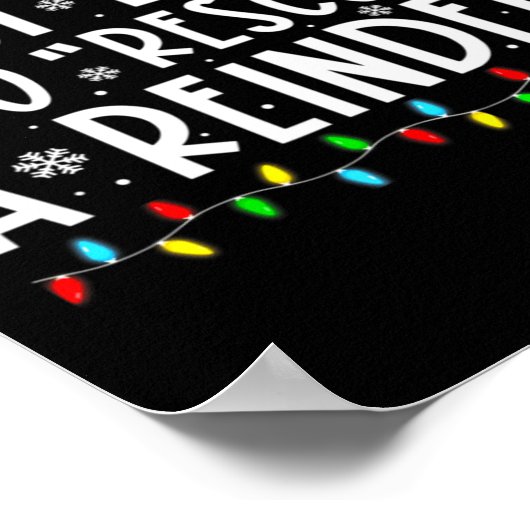 Poster Most Likely To Rescue A Reindeer Funny Family Chri (Coin)