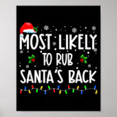 Poster Most Likely To Rub Santa's Back Christmas Matching (Devant)