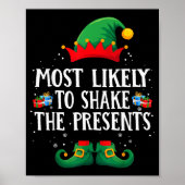 Poster Most Likely To Shake The Matching Christmas Elf  (Devant)