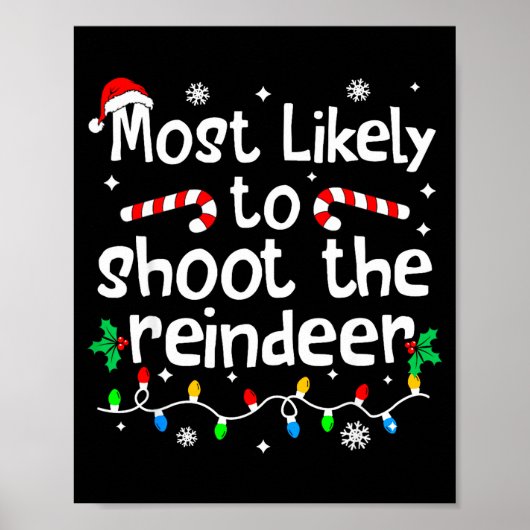 Poster Most Likely To Shoot The Reindeer C-hristmas Match (Devant)