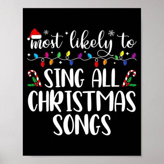 Poster Most Likely To Sing All The Christmas Songs Family (Devant)
