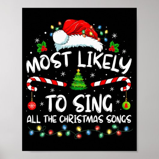 Poster Most Likely To Sing All The Christmas Songs Family (Devant)