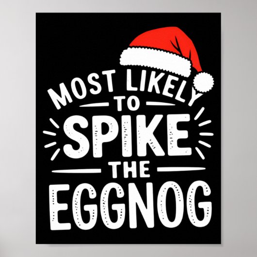 Poster Most Likely To Ske The Eggnog Christmas Matching  (Devant)