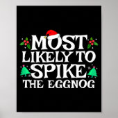 Poster Most Likely To Ske The Eggnog Funny Matching Chris (Devant)