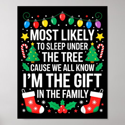 Poster Most Likely To Sleep Under The Tree I'm The Gift F (Devant)