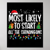 Poster Most Likely To Start The Shenanigans Funny Family (Devant)