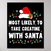 Poster Most Likely To Take Creatine With Santa  (Devant)