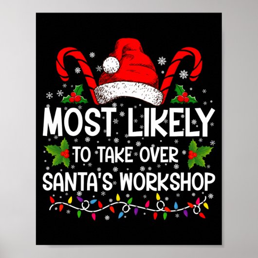 Poster Most Likely To Take Over Santas Workshop Xmas (Devant)