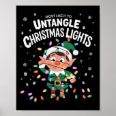 Poster Most Likely To Untangle Christmas Lights Elf  (Devant)