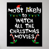 Poster Most Likely Watch Christmas Movie Xmas Family Matc (Devant)