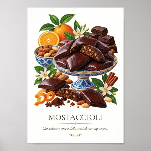 Poster Mostaccioli – Vintage Italian Dessert (Devant)
