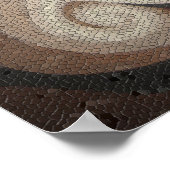 Poster Mot arabe (Allah) Dieu dans une finition mosaïque  (Coin)