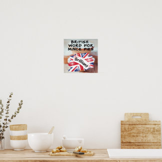 Poster Mot britannique pour les tartes aux fruits secs -