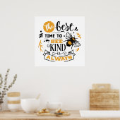 Poster mot d'abeille inspirant mignon (Cuisine)