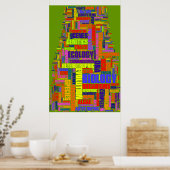 Poster Mot de biologie No 1 vert vibrant (Cuisine)