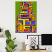 Poster Mot de biologie No 1 vert vibrant (Bureau à domicile)