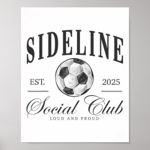 Poster Mot de la mère de football du club social en marge
