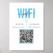 Poster Mot de passe réseau WIFI mignon | Code QR (Devant)