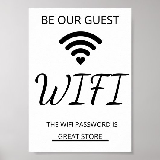 Poster Mot De Passe Wifi (Devant)
