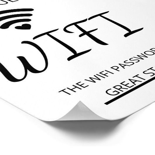 Poster Mot De Passe Wifi (Coin)