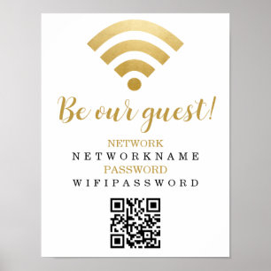 Poster Mot de passe Wifi et réseau personnalisé