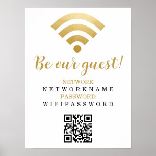 Poster Mot de passe Wifi et réseau personnalisés