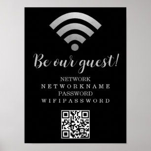 Poster Mot de passe Wifi et réseau personnalisés
