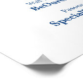 Poster Mot de passe Wifi Mariage Signet bleu marine Calli (Coin)