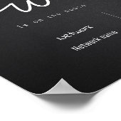 Poster Mot de passe Wifi noir et blanc et connexion résea (Coin)