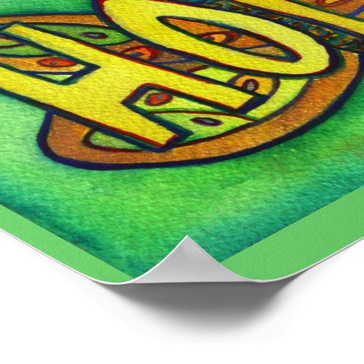 Poster Mot d'espoir Papillon vert Art Imprimer les affich (Coin)