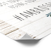 Poster Mot-dièse Rustique Mariage de Flèche Bohême Signe  (Coin)