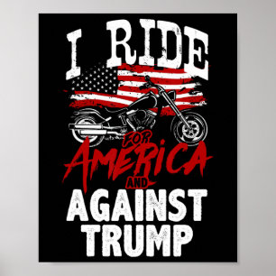 Poster Motard anti-Trump Pro-Démocratie Résister contre T