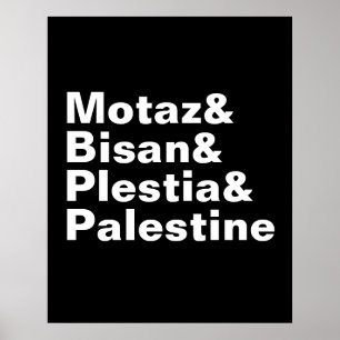 Poster Motaz & Bisan & Plestia & Palestine - presse libre