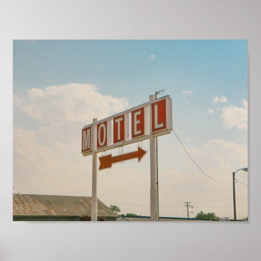 Poster Motel Sign Photographie Vintage (Devant)
