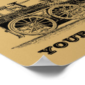 Poster Moteur à vapeur de l'époque victorienne Train de l (Coin)