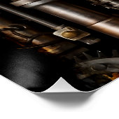 Poster Moteur à vapeur et moteur à levier (Coin)