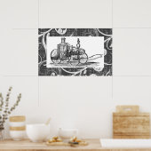 Poster Moteur à vapeur Steampunk (Cuisine)