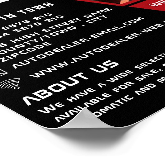 Poster Moteur automobile, concessionnaire automobile Publ (Coin)