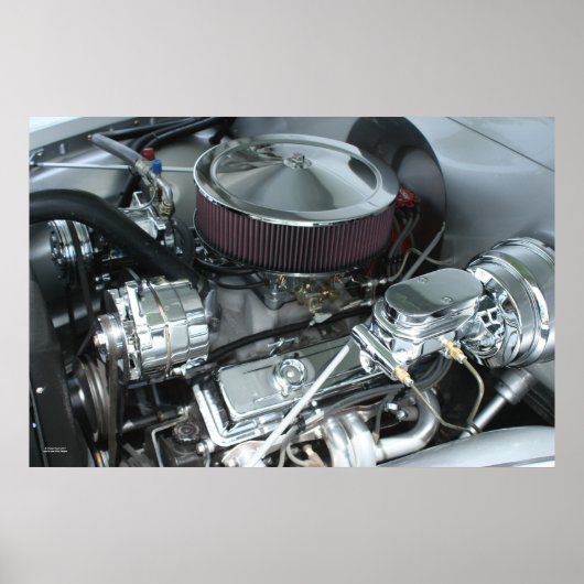 Poster Moteur Chrome (Devant)