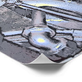 POSTER MOTEUR DE LA SALLE USS BOWFIN SOUS-MARINE - HAWAII (Coin)