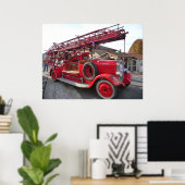 Poster Moteur d'incendie vintage.... (Bureau à domicile)