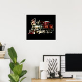 Poster Moteur Locomotive du train à vapeur (Bureau à domicile)